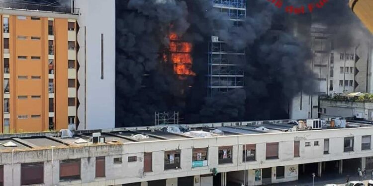 L'edificio in ristrutturazione