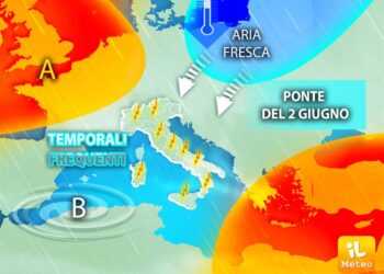 I rovesci potrebbero durare almeno fino alla metà del mese