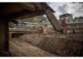 Cedimento per le forti piogge