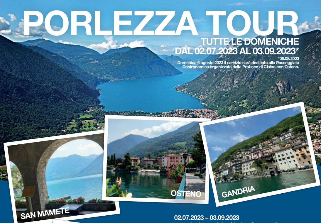 Porlezza tour, ogni domenica alla scoperta del Lago Ceresio