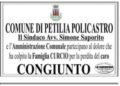 Sindaco Petilia Policastro: 'davanti a morte si è tutti uguali'