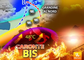 Forte rischio grandine a Settentrione.Dal 27 temperature in calo