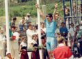 Fabio Casartelli sul podio di Barcellona nel 1992