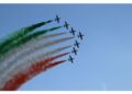 La pattuglia protagonista dell'air show nella città umbra