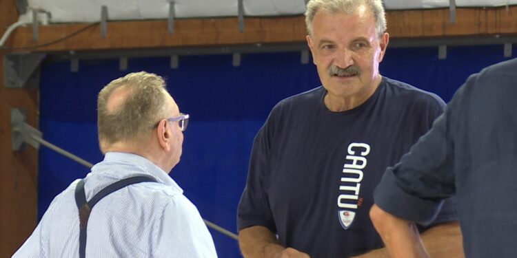 Coach Romeo Sacchetti con il presidente Roberto Allievi