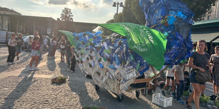 Performance collettiva organizzata dai Fridays For Future