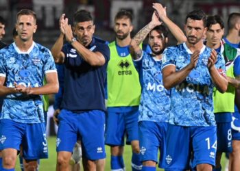 Gli azzurri dopo il pari interno con la Reggiana