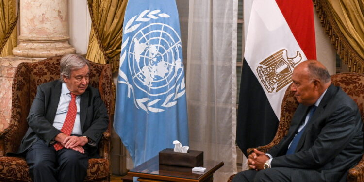 Il segretario generale al Cairo: 'Accesso umanitario rapido'