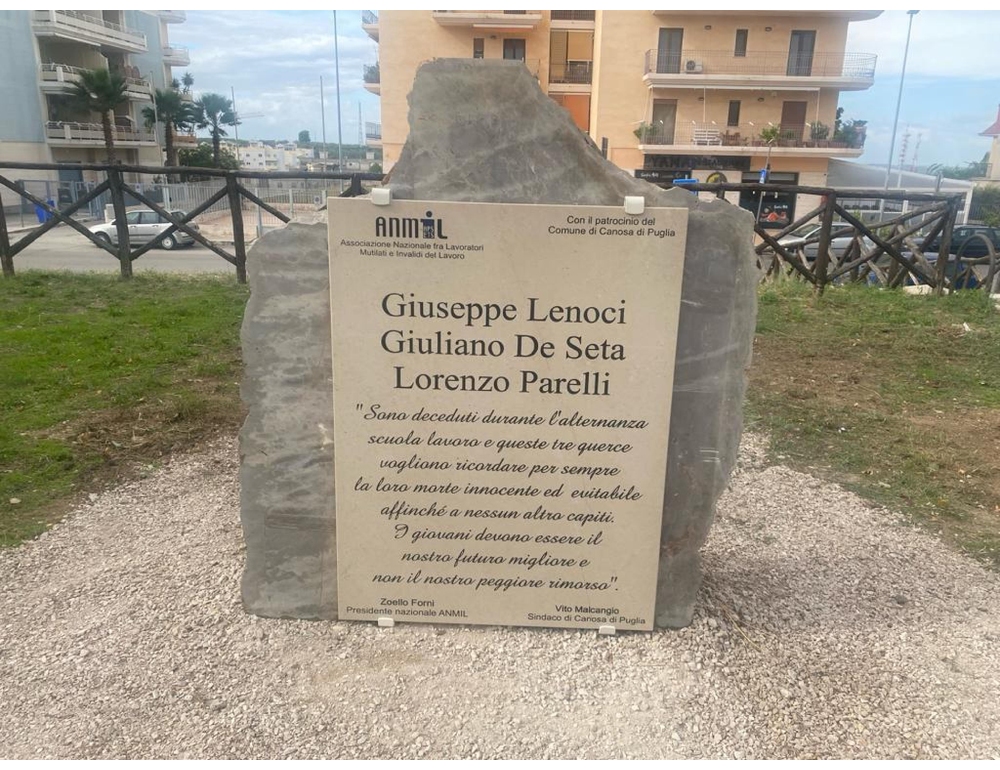 Tre querce in ricordo studenti morti in stage scuola lavoro