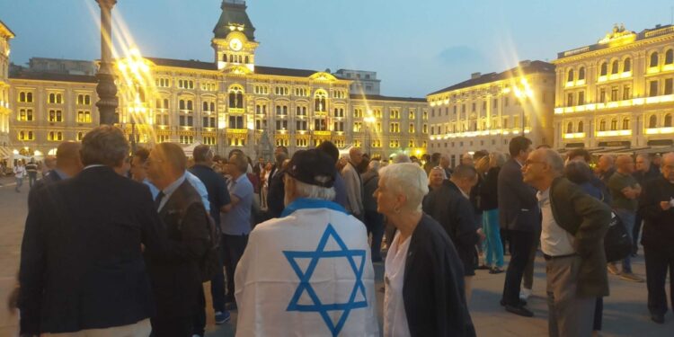 Manifestazione organizzata oggi dall'associazione Italia-Israele