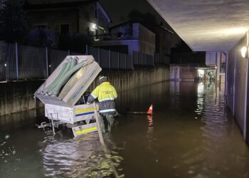 Una immagine della Protezione Civile di Cantù