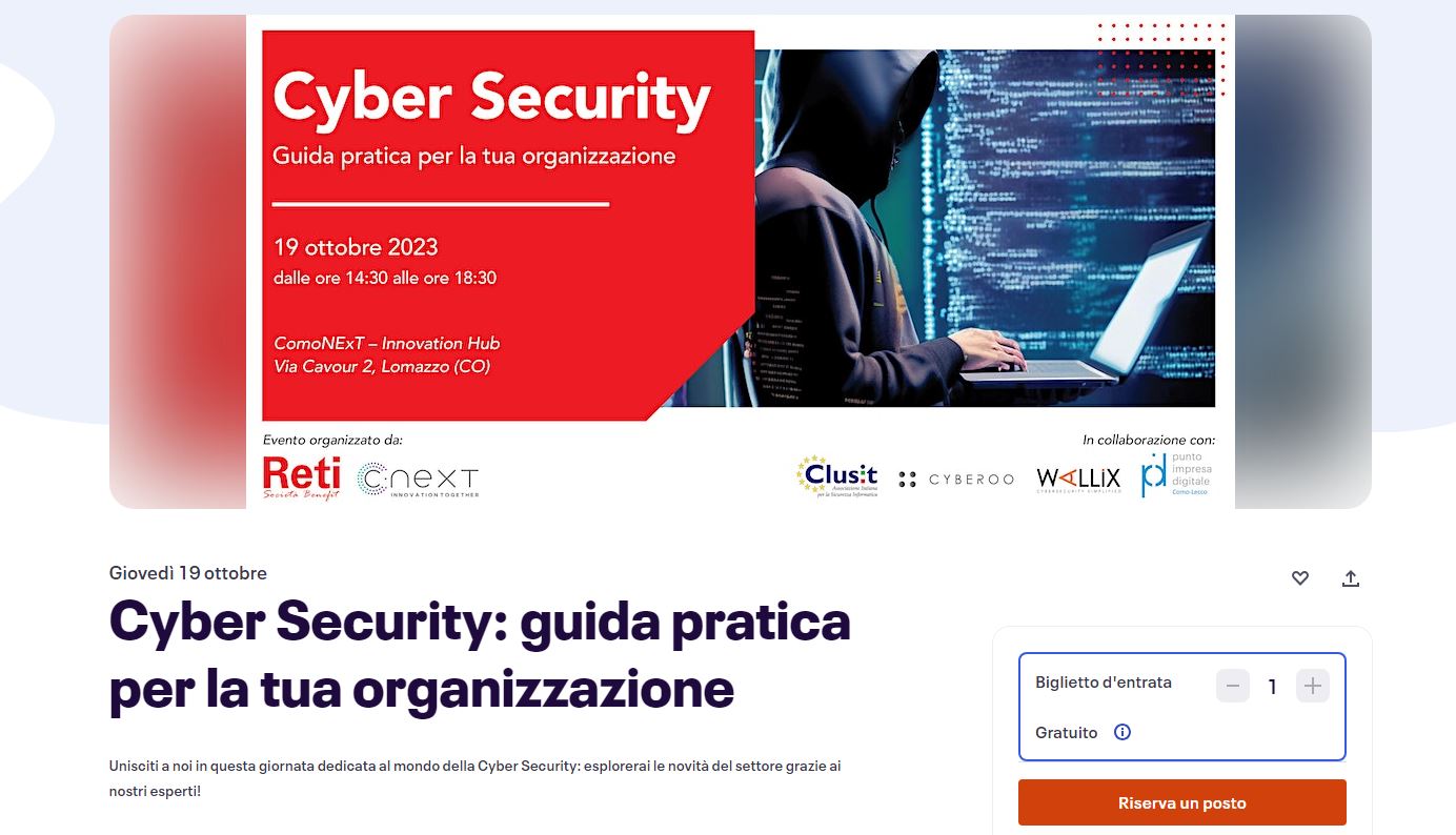 Cybersecurity: proteggersi dagli attacchi informatici. A ComoNExT incontro con gli esperti   