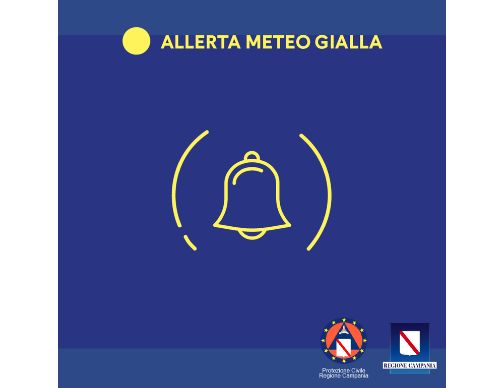 Domani allerta gialla per temporali in Campania