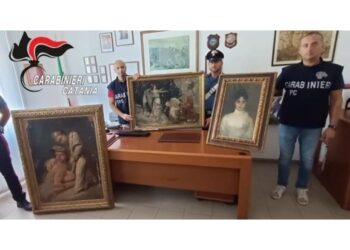 Oli su tela sottratti a Militello Val di Catania