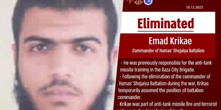 Emad Krikae aveva sostituito il predecessore