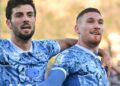 I goleador del Como, da sinistra Cutrone e Gabrielloni (foto Roberto Colombo)