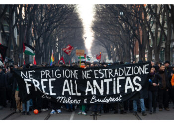 Episodio avvenuto a Monza durante un corteo nel 2017