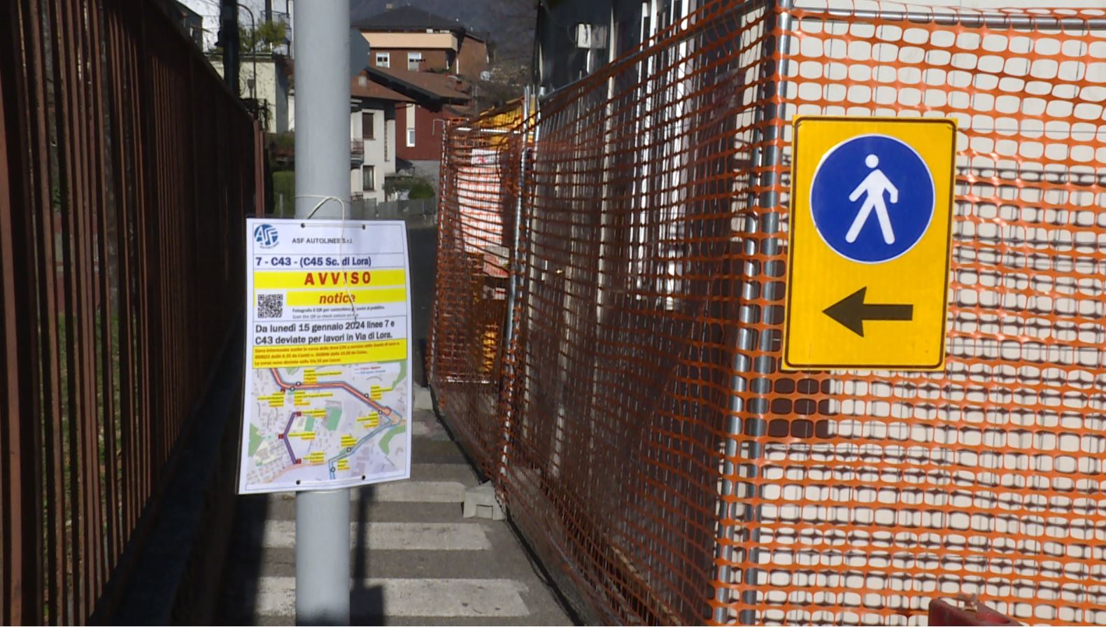 Lavori a Lora e disagi, fermata della linea 7 dell’autobus spostata