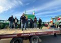 Il leader del movimento degli agricoltori al presidio di Crotone
