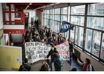 Manifestazione in corso nelle aule delle facoltàumanistiche