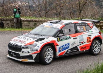 Marco Silva e Gianni Pina in azione al Rally del Lazio Cassino