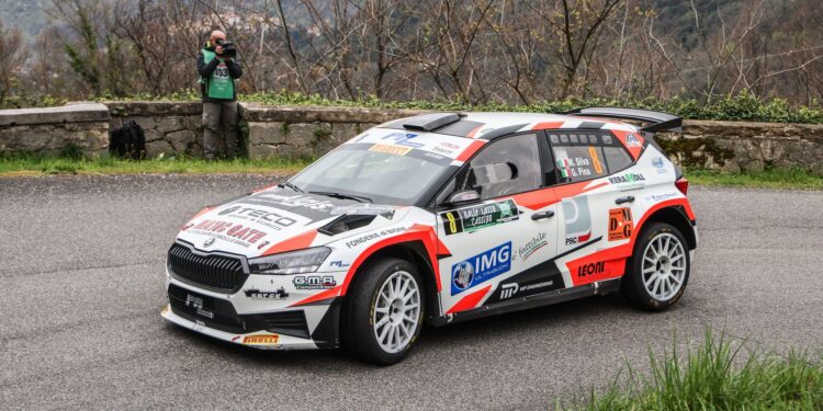 Marco Silva e Gianni Pina in azione al Rally del Lazio Cassino