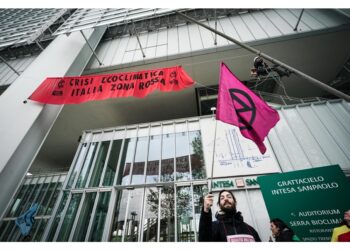 Gli attivisti dopo la protesta di ieri a Torino