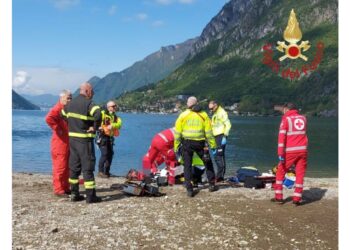 E' stato trascinato nel vicino lago