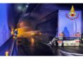 L'incendio nella zona di Bussoleno