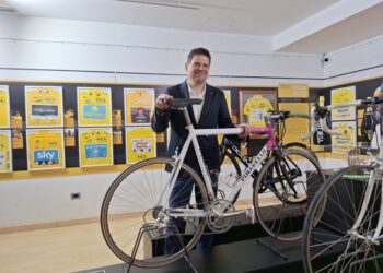 Jan Ullrich all'inaugurazione della mostra sul Tour al Museo del Ghisallo