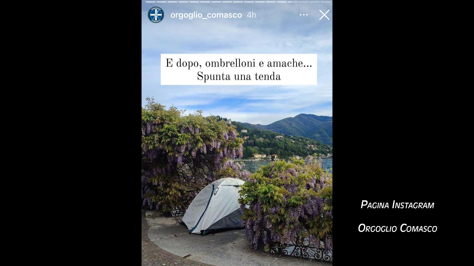 Dalla città di Volta a Como beach. Gli effetti del turismo selvaggio: dall’amaca alla tenda sul lago