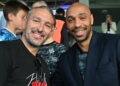 Gianluca Zambrotta allo stadio di Como con Thierry Henry (foto Roberto Colombo)
