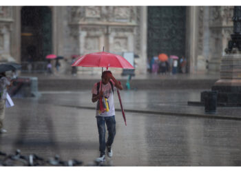 Previsti rovesci fino a martedì