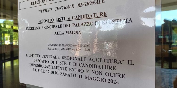 In Corte d'appello a Torino per le elezioni regionali