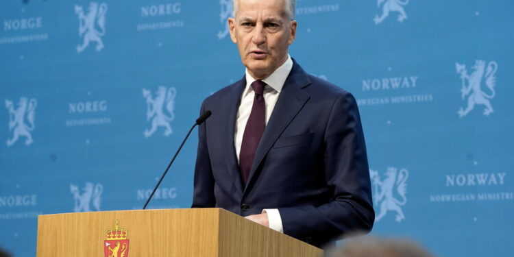 Afferma il premier Jonas Gahr Stor.