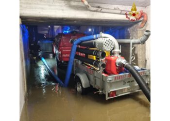 Tantissime le richieste per svuotamenti di garage dall'acqua