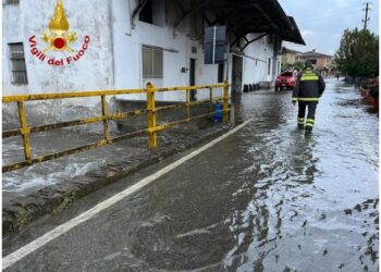 Strade e campi allagati