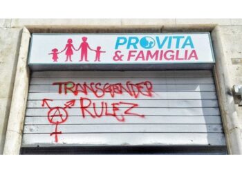 Con scritta 'Transgender Rulez' e simboli movimento Lgbtqai+