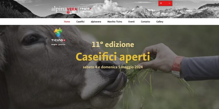 L'home page del sito ufficiale dell'evento