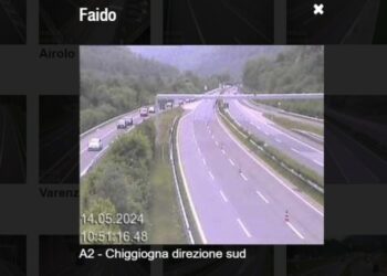 L'autostrada senza traffico (immagini della webcam)