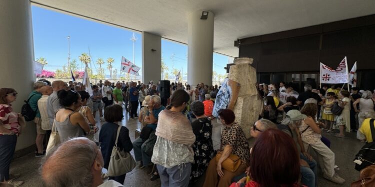 Sit-in sotto il consiglio