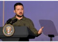Presidente ucraino in conferenza stampa con presidente Biden