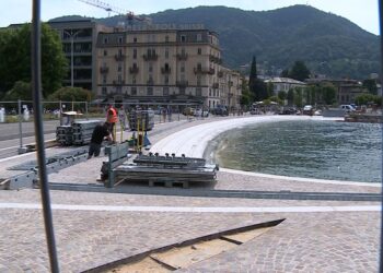 Cantiere del lungolago di Como