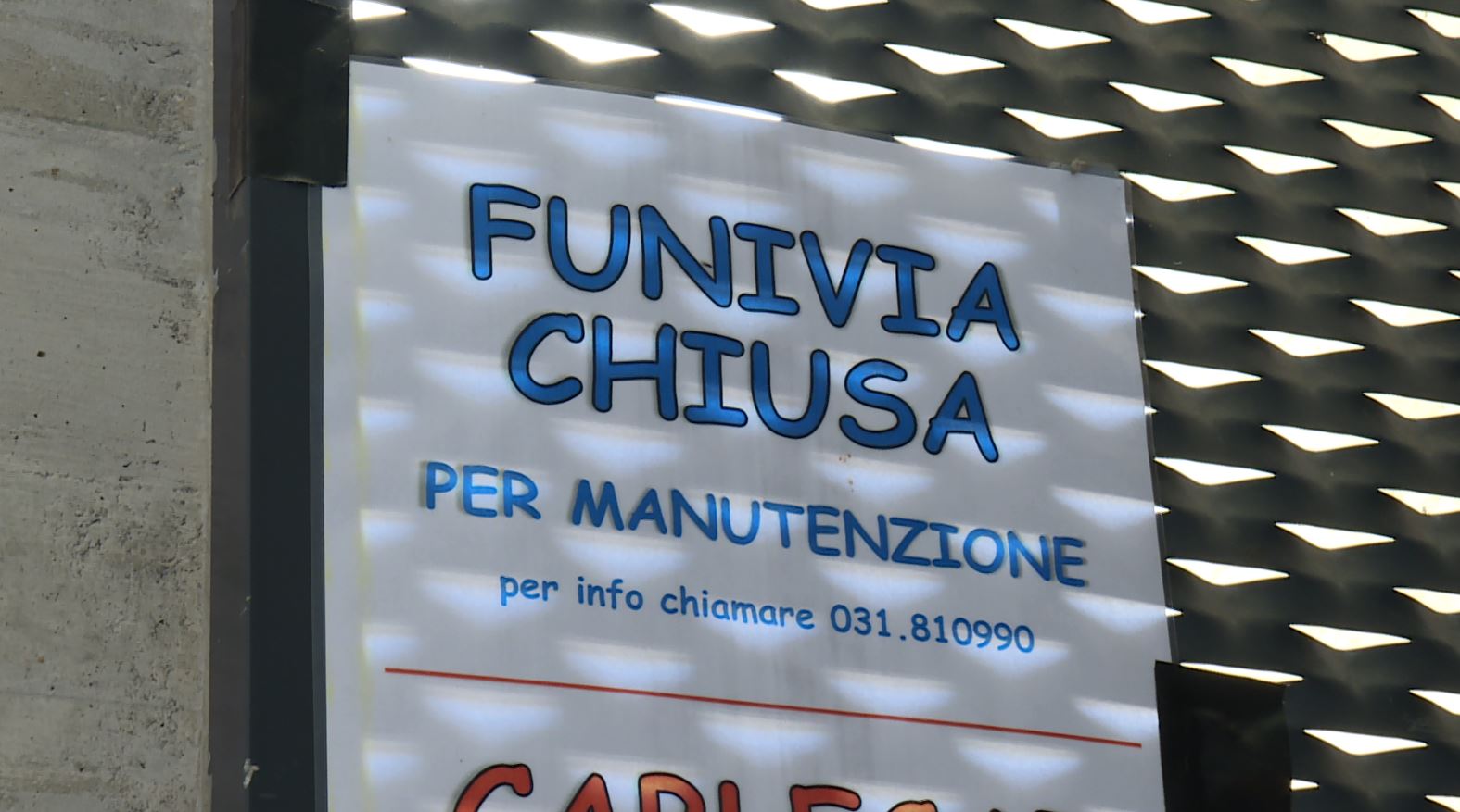 Funivia di Pigra ancora chiusa: lunedì nuovo sopralluogo di Atm e Ministero