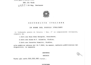 Sentenza del Tribunale di Catania