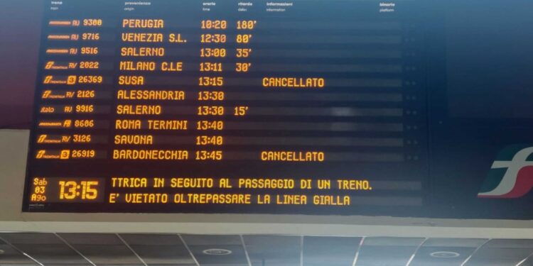 Rfi: "I tecnici hanno risolto un problema alla linea elettrica"