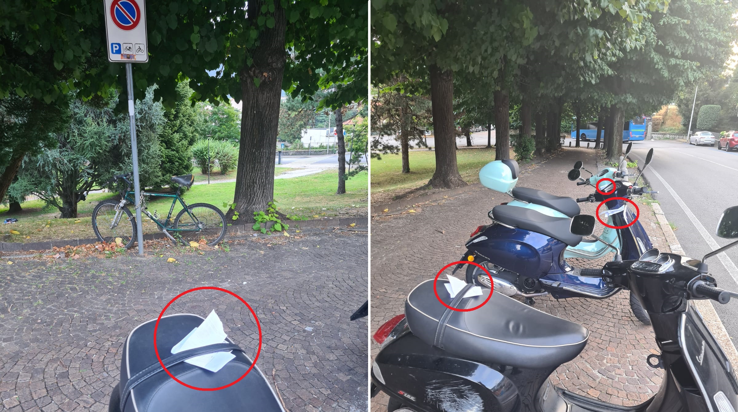 Pendolari “castigati” a Como: strisce sbiadite, scooter multati davanti alla stazione