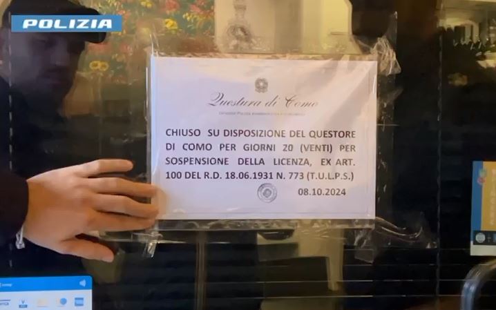 Tavernola, spaccio nel bar. Il questore chiude il locale per venti giorni