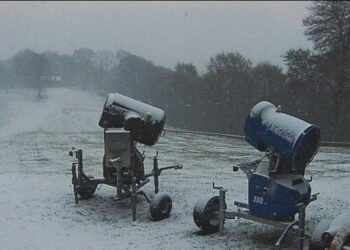 La pista di sci della Sighignola nell'immagine della webcam