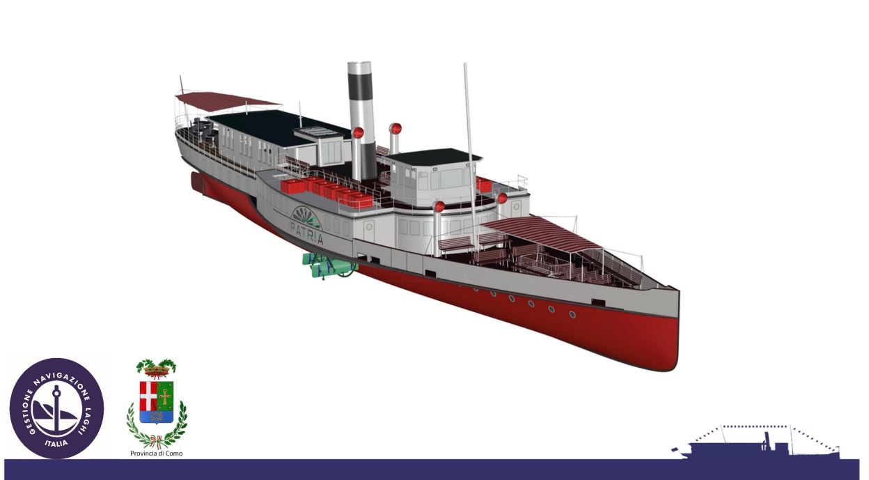 Piroscafo Patria, ecco il progetto di recupero. Tornerà in acqua nel 2026, sarà impegnato nel trasporto pubblico